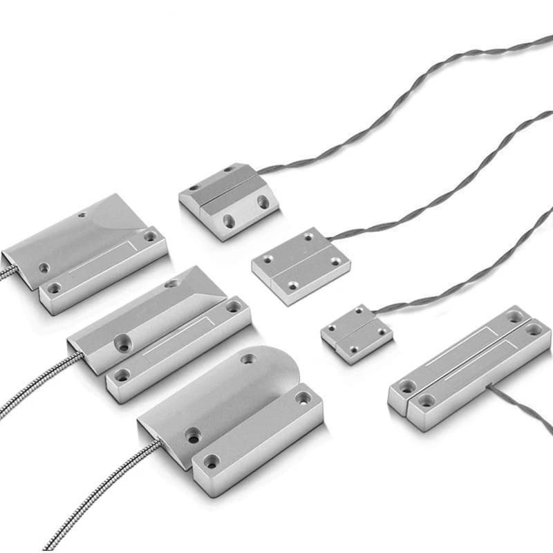Sensore porta NC interruttore Reed a contatto magnetico per porta avvolgibile cablato in metallo per sistema di allarme di sicurezza