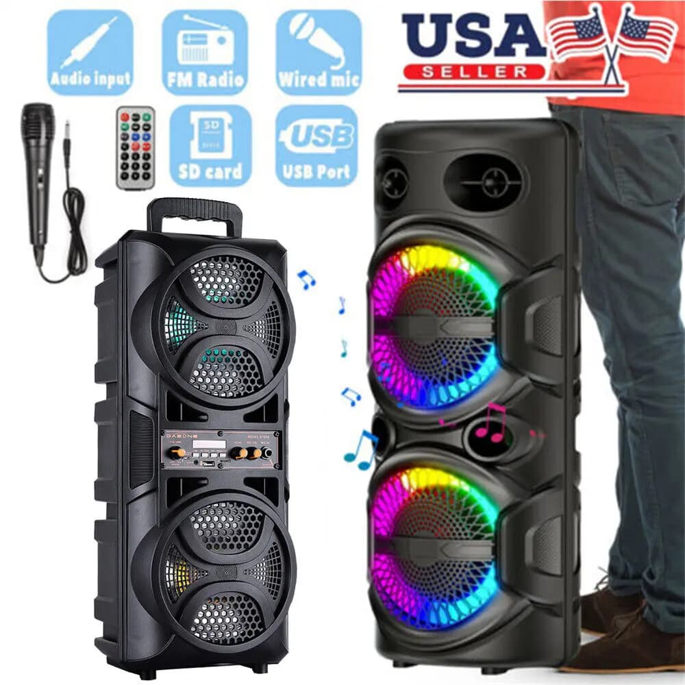 Altoparlante Bluetooth portatile da 3000 W Sub woofer Sistema audio per bassi pesanti Party Dj Karaoke Altoparlante ricaricabile