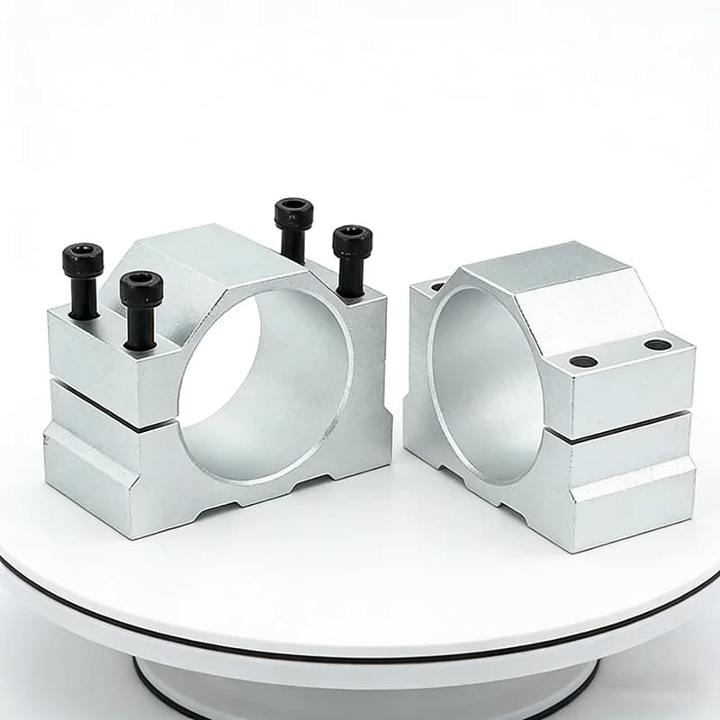 Diameter 52mm 65mm 80mm Spindle Motor Bracket Seat & Screw Cnc Carving Machine Clamp Motor Holder Aluminum 3D Printer Mounting