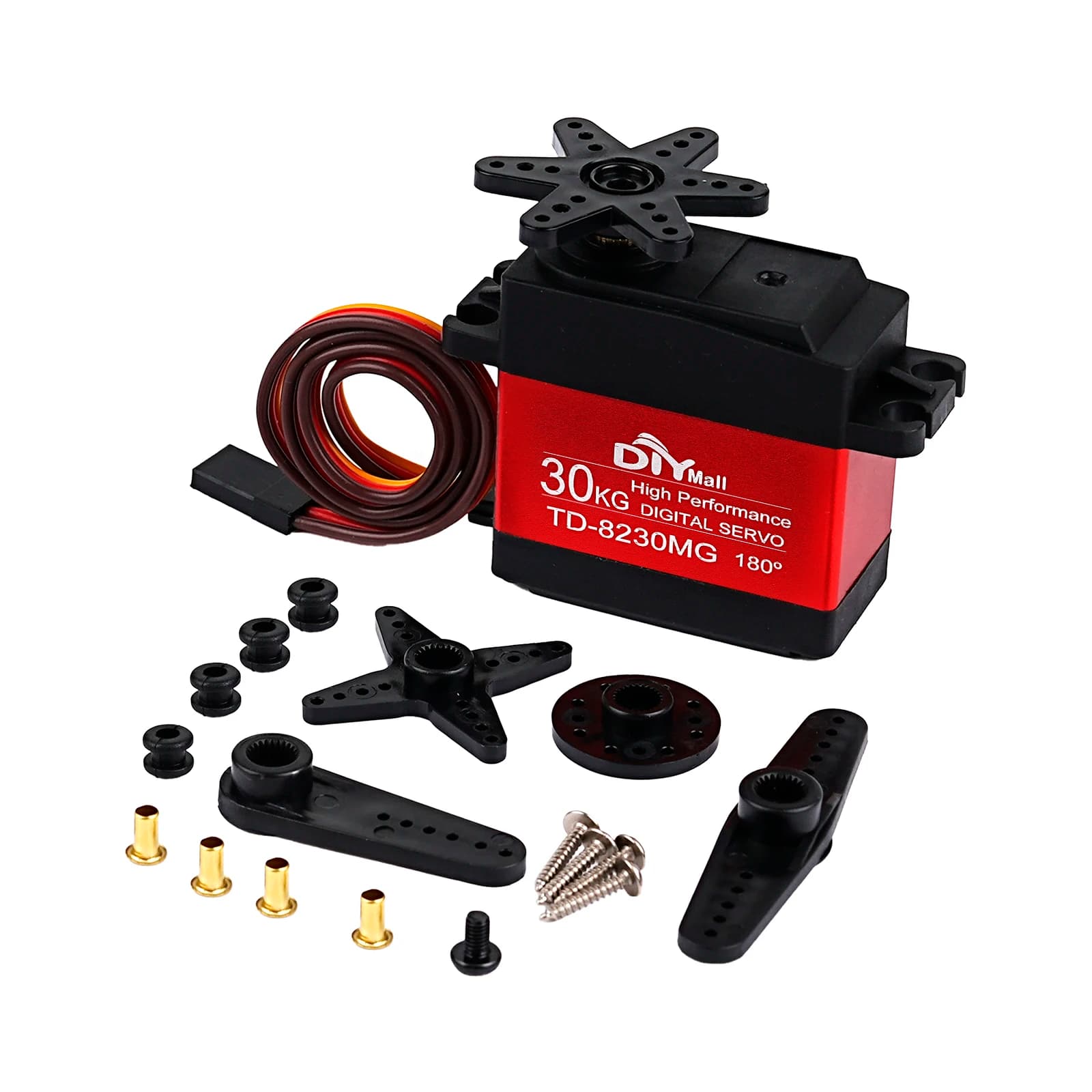 TD-8230MG Servo digitale 360 gradi 30KG 4.8-8.4V Ingranaggio metallico Angolo di rotazione continua non controlliabile per robot auto aerei