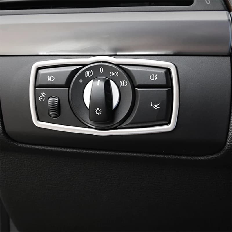 For BMW X5 X6 E70 E71 E72 Car styling Lighthouse switch Lamp Panel Cover Decorative Coating Printer Car Sticker Interior accessories