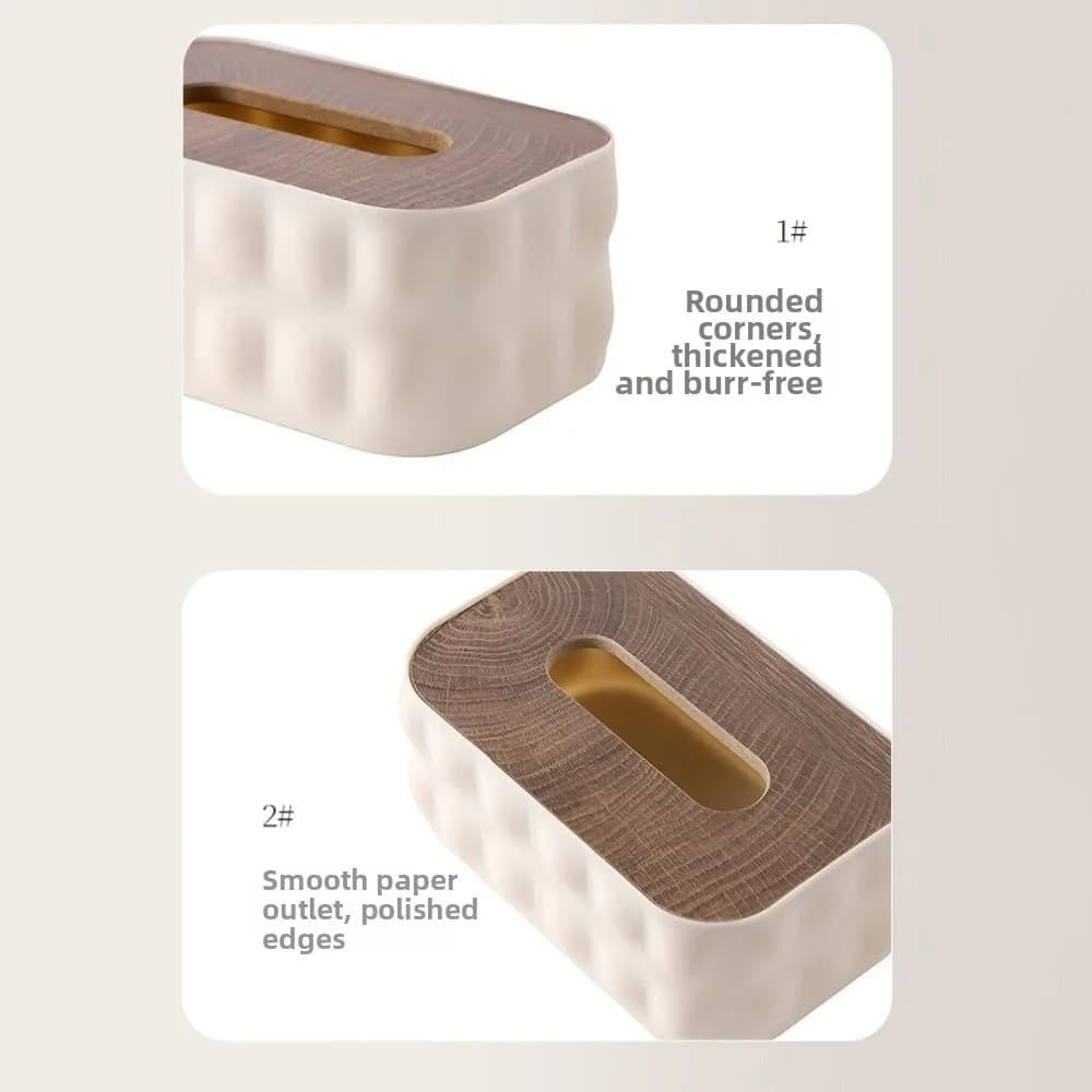 Scatola Portafazzoletti Multifunzione per Arredamento Casa, Contenitore Decorativo Rimovibile per Carta Igienica con Coperchio, Portaoggetti per Bagno