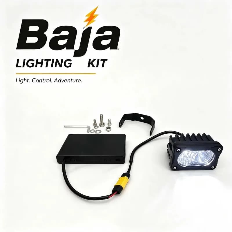 Tech Battery Powered 20W Baja Light Kit Front 2000 Lumen LED Bead 2 Lens Retrofit Upgrade Model MB-TS01BWG01