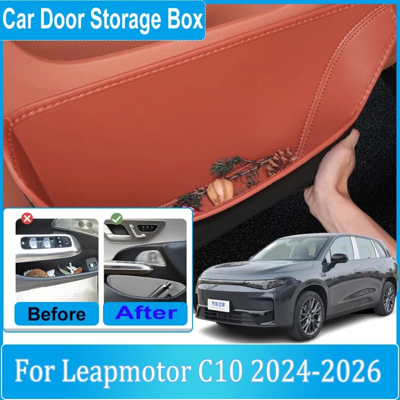 Porta Auto Scatola di Immagazzinaggio Per Leapmotor C10 2026 Accessori i C10 2024 2025 Auto Porta Slot di Stoccaggio Tasca Organizzatore Secchio Riordino