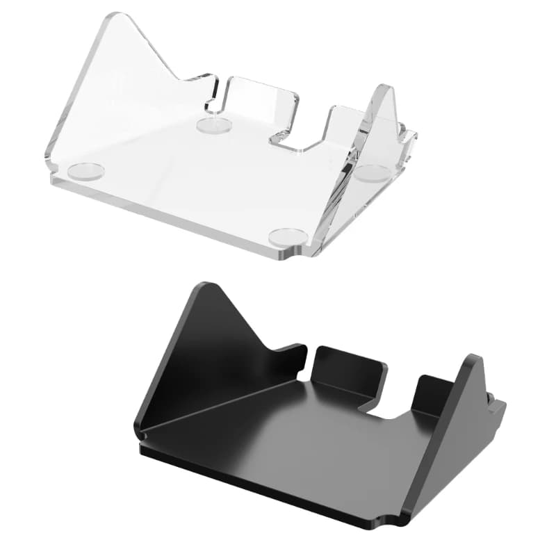 Q6PA Desktop Controller Stand for Stream Deck Mini 6-Button Controller Acrylic Display Holder with Grip Pad and Precisions Slot