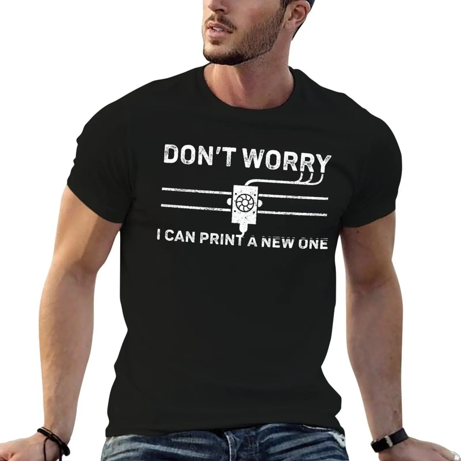 3D Printing 3D Printer T-Shirt anime t shirts oversize man t shirts graphic funny t shirts man T-shirt