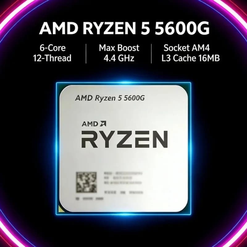 AMD R5 5600G Ryzen 5 5600G 6C 12T 3.9GHz 4.4GHz AM4 65W Unlocked Gaming CPU No Cooler