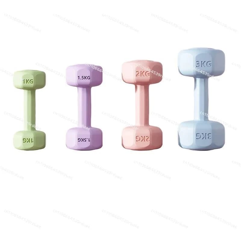 Piccoli manubri, attrezzatura fitness per donne, manubri in gomma per uso domestico, kettlebell per muscoli delle braccia per uomini, set di manubri per yoga