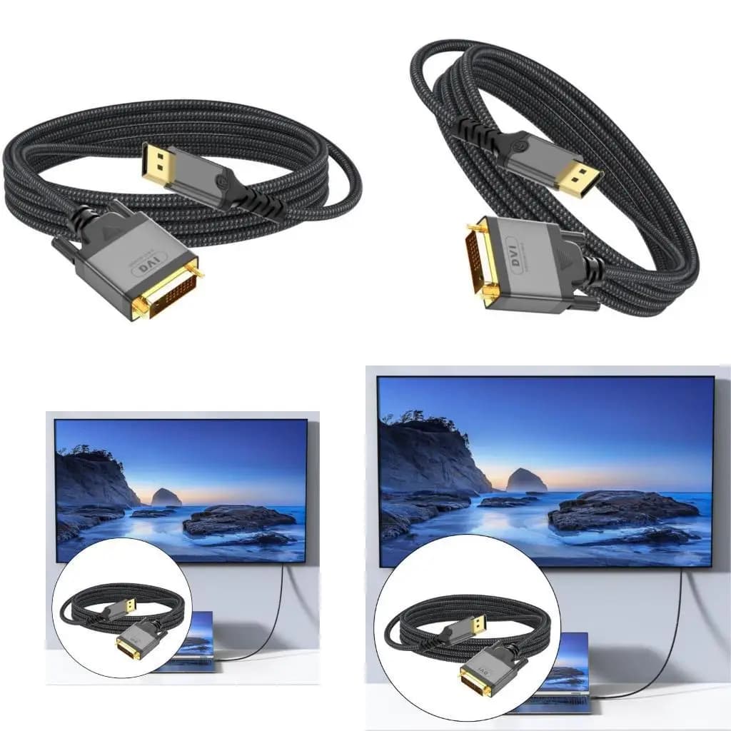 Y1UB DisplayPort a DVI Video Trasferimento Video Cavo estensione DisplayPort to DVI Adapter Line per tablet