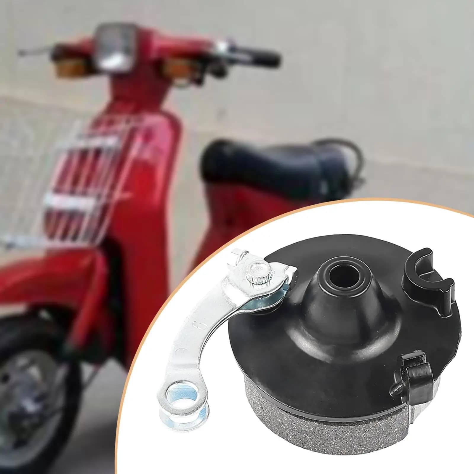 Motorcycle Front Drum Brake Pad Easy to Install Robust Metal Assembly High Efficiency for Electric Bike TB