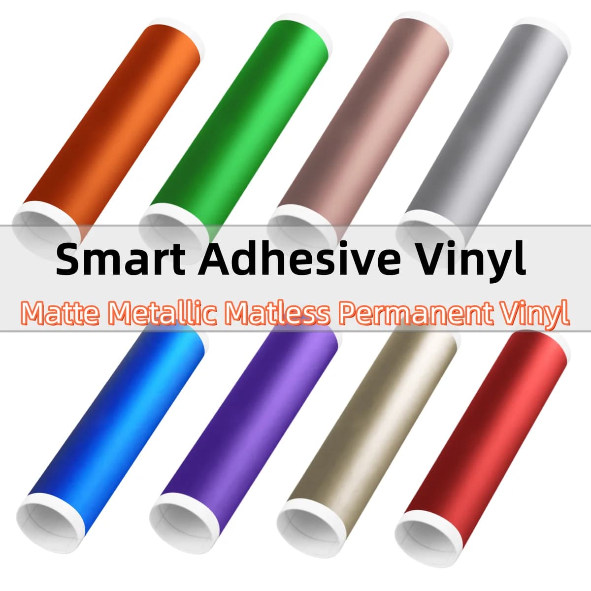 1 rotolo di vinile intelligente metallizzato opaco per Cricut Joy, vinile permanente metallico opaco per frese artigianali progetti fai da te per Cricut