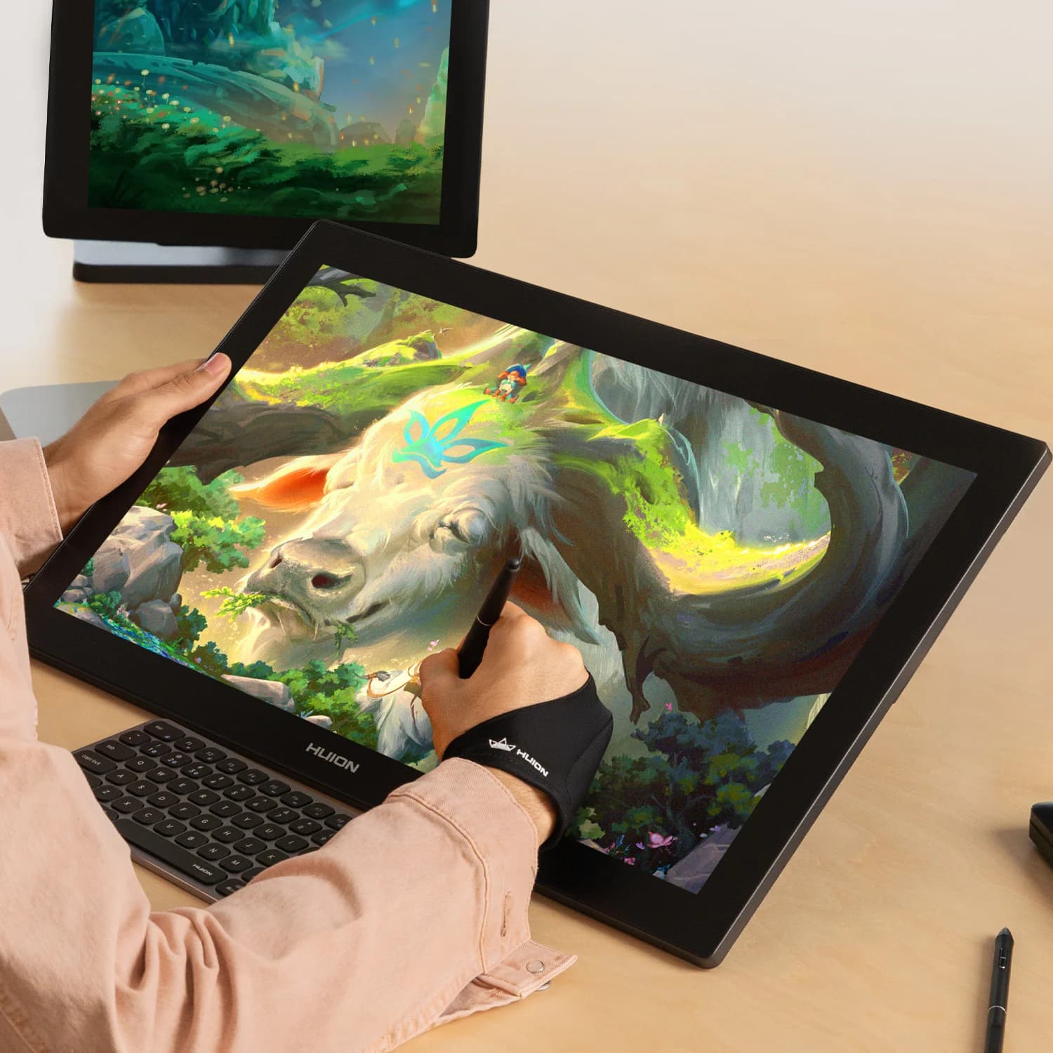 HUION Kamvas Pro 24(Gen3) 4K UHD 16384 Pressure Levels Professional Drawing Graphic Tablet for Touch Screen