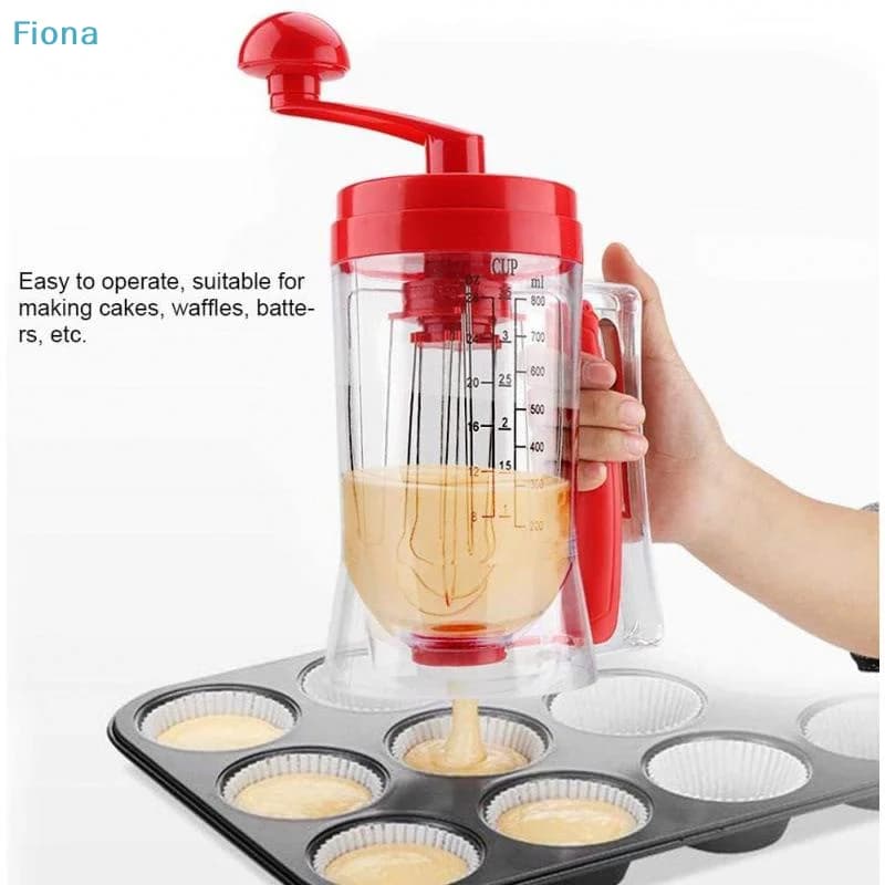 ✔ Dispenser per Impasto con Manovella, Erogatore Manuale per Impasto di Pancake e Cupcake con Scala di Misurazione, Utensile da Cucina