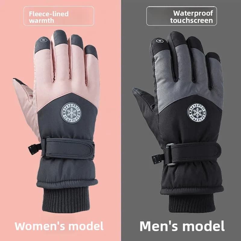 Guanti da sci invernali in pile ispessito, impermeabili e antivento, guanti da moto per uomo e donna, guanti caldi touch screen per esterni