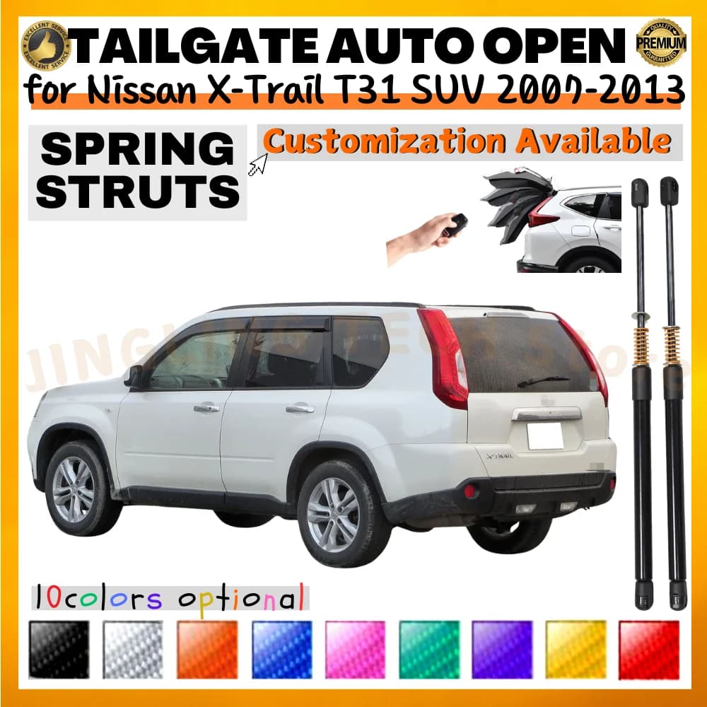 Qtà(2) Ammortizzatori per bagagliaio con molla per Nissan X-Trail T31 SUV 2007-2013 580mm Portellone posteriore Boot Ascensore Supporta Ammortizzatori