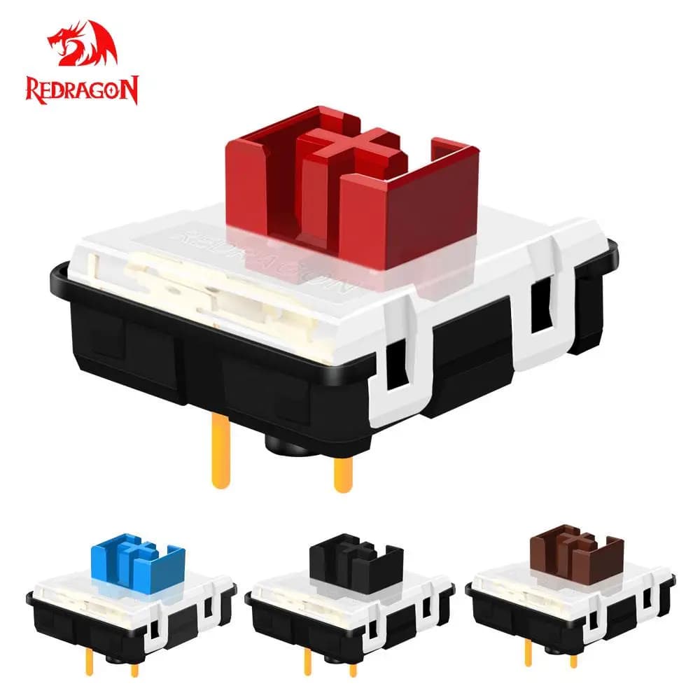 REDRAGON SMD RGB MX Low Profile 5.5 Switch 3Pin Clicky tastiera meccanica silenziosa tattile lineare rosso nero blu quadri marroni