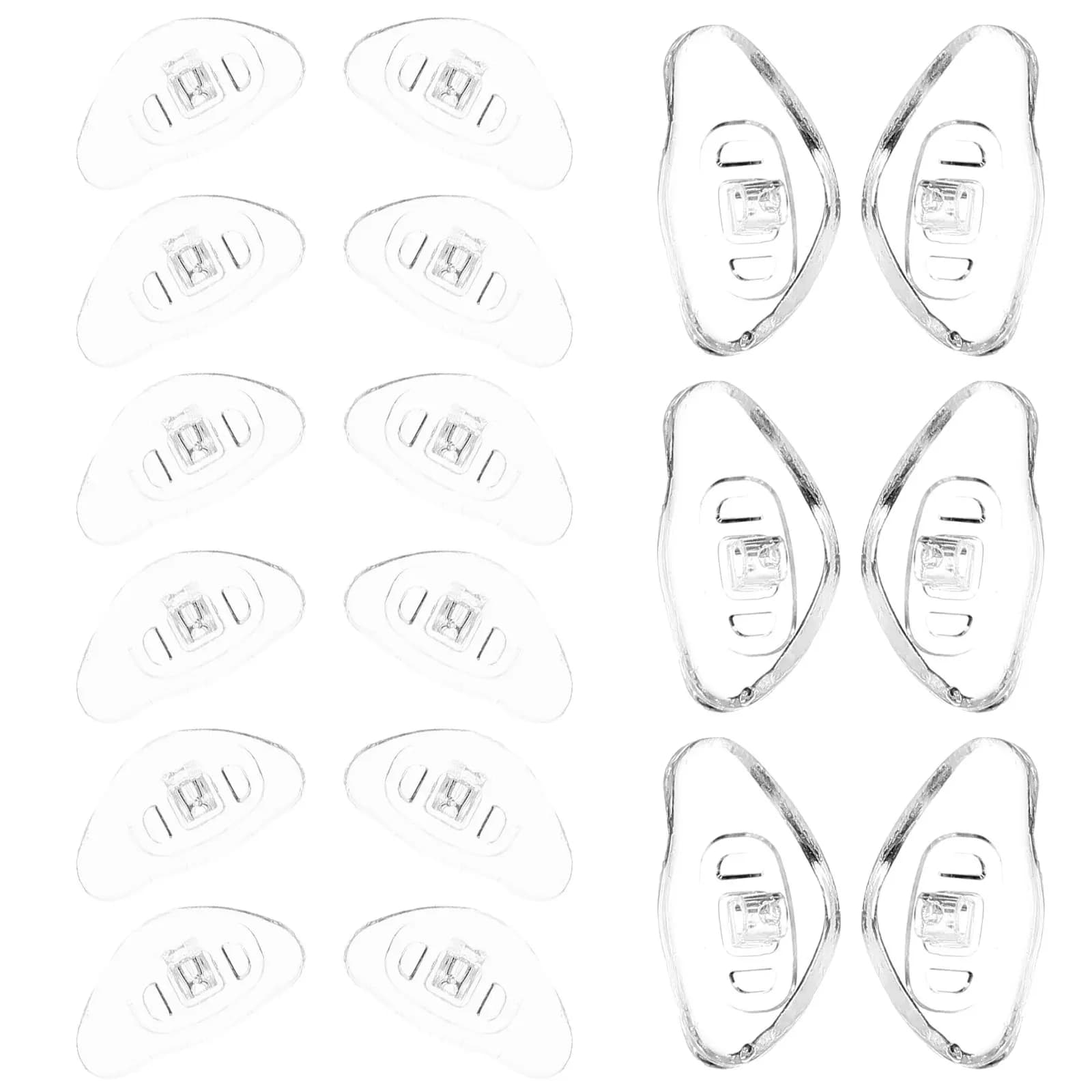20 paia di cuscinetti nasali in silicone antiscivolo per occhiali, cuscinetti nasali di ricambio, morbidi, antiscivolo, ergonomici e delicati sulla pelle