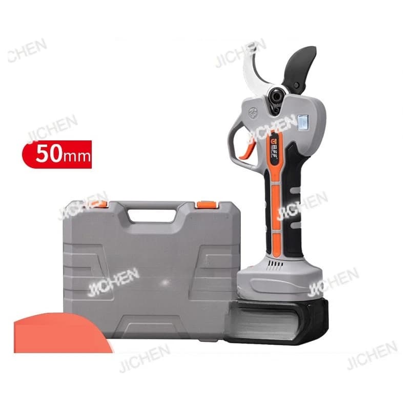 HQC DD3344 Cutting 60mm Electric Garden Shears LED Display Shaft Copper Battery Power with Two Rechargeable Battery Powered Pr
