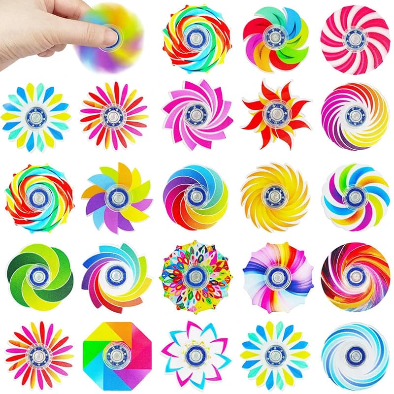 10/20 Pezzi Mini Fidget Spinner Arcobaleno, Regali per Feste di Compleanno per Bambini, Premi per la Classe, Riempitivi per Sacchetti Regalo, Regalo di Natale, Giocattolo Antistress