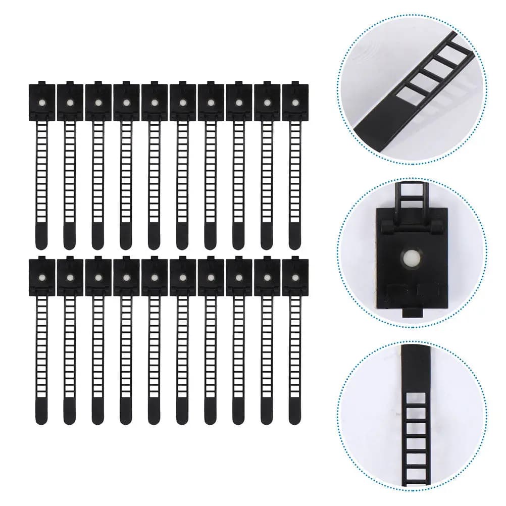 25 Pezzi Clip Adesive per Cavi, Regolabili, Organizzatori per Cavi da Scrivania, Supporti per Fili, Organizzatore Ordinato, Clip Robuste, Affidabili e Flessibili