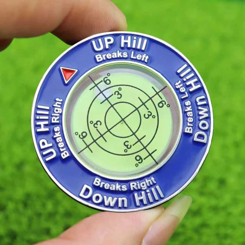 1/2/3 Pezzi Attrezzatura da Golf, Ausilio per la Lettura del Putt, Livella a Bolla, Strumento di Allineamento ad Alta Precisione, Marcatore di Palla Bifacciale