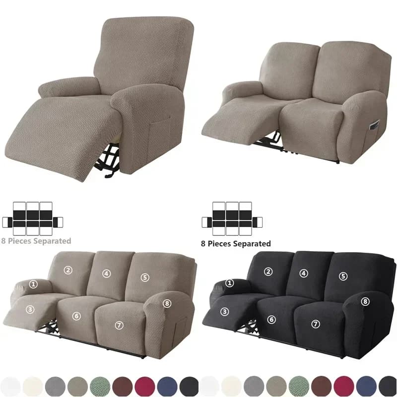 Fodera per divano reclinabile jacquard 1/2/3 posti per soggiorno Fodera per poltrona relax elasticizzata Fodera per divano lounge elastico funda divano