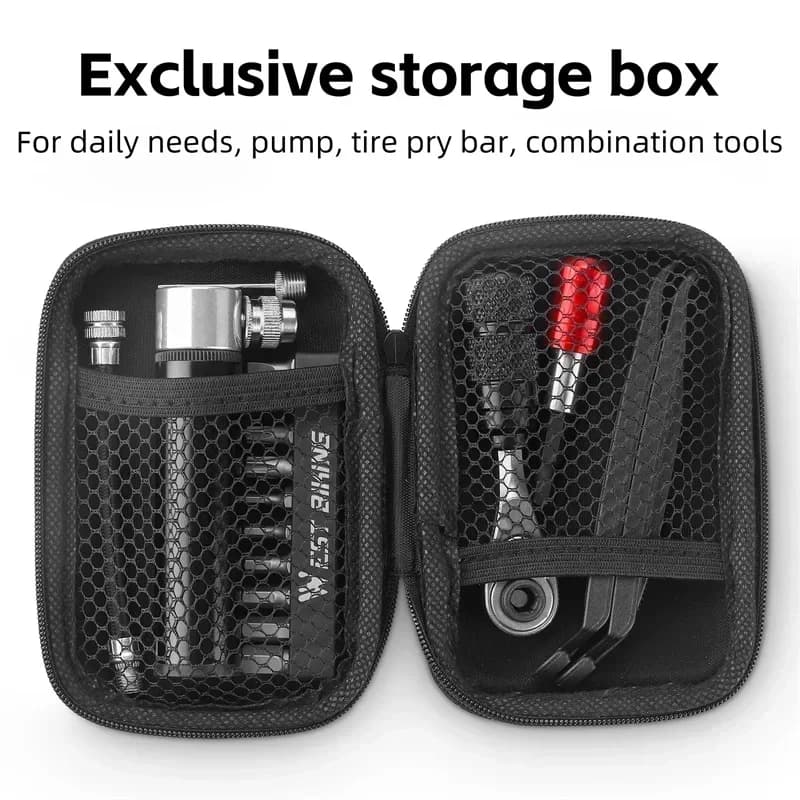 Professional Bike Tools Portable Ratchet Wrench kit Tire Lever Mini Pump Multifunction Tools Road Bike MTB Accessory