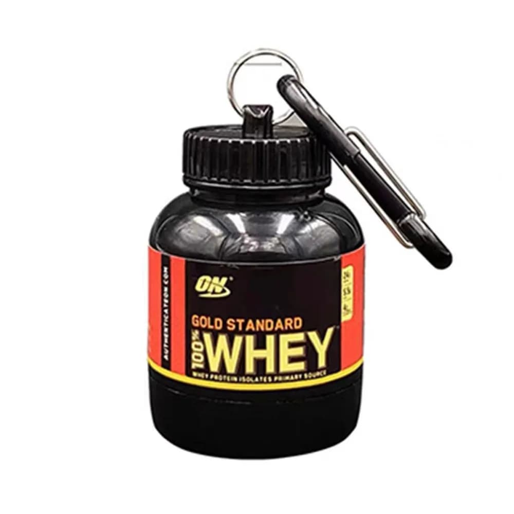 20PCS 100ML Mini portable protein powder bottles with keychain health funnel medicine bottle small cup water conservation outdoor