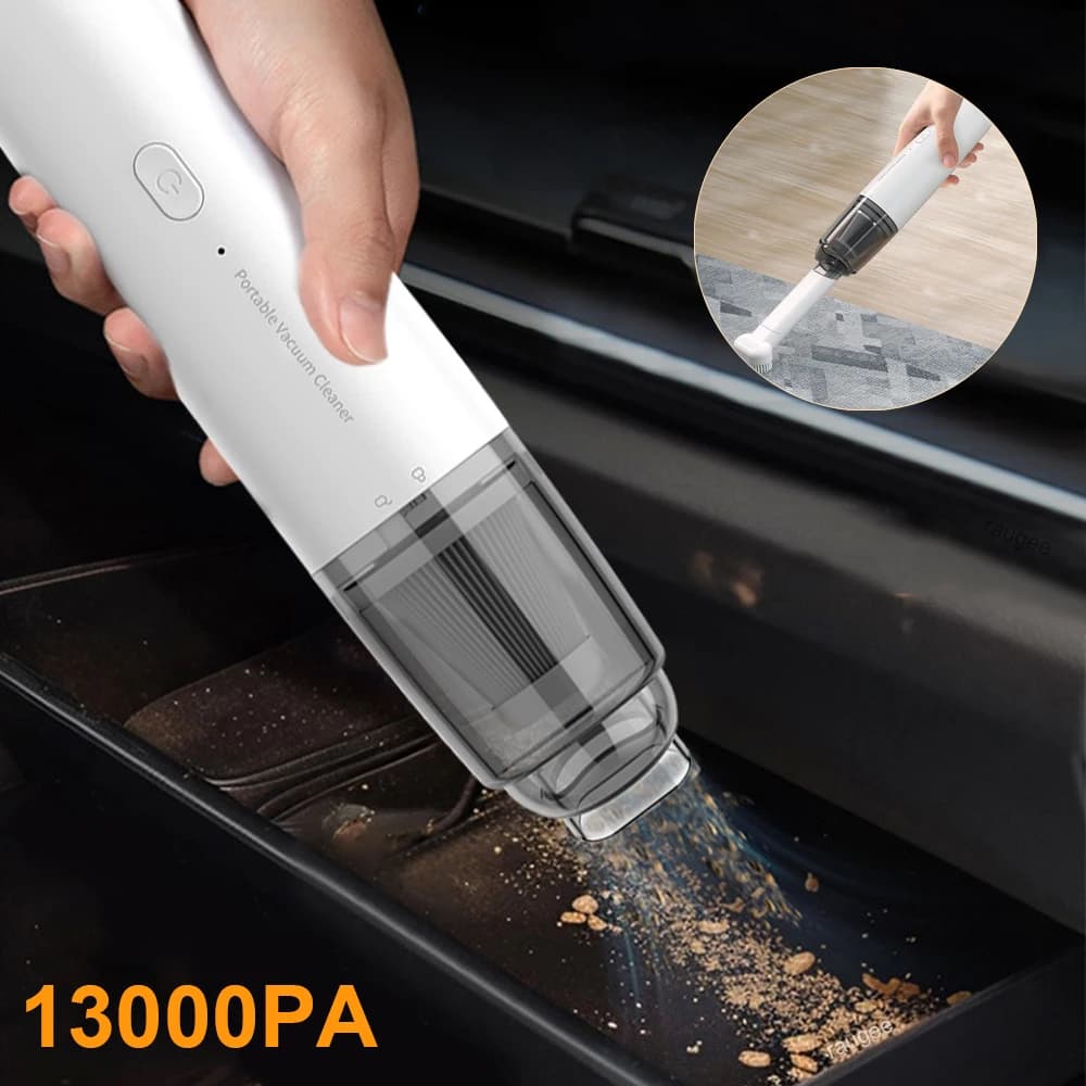 Aspirapolvere per Auto 13000PA, Potente Aspiratore Ricaricabile USB, Portatile Senza Fili per Auto e Casa