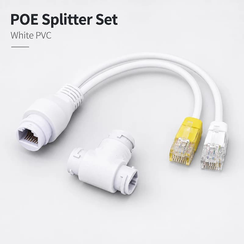 Cavo adattatore POE splitter POE 2 in 1 con testa RJ45 a tre vie, accessori CCTV per sistema di telecamere di sicurezza IP L1