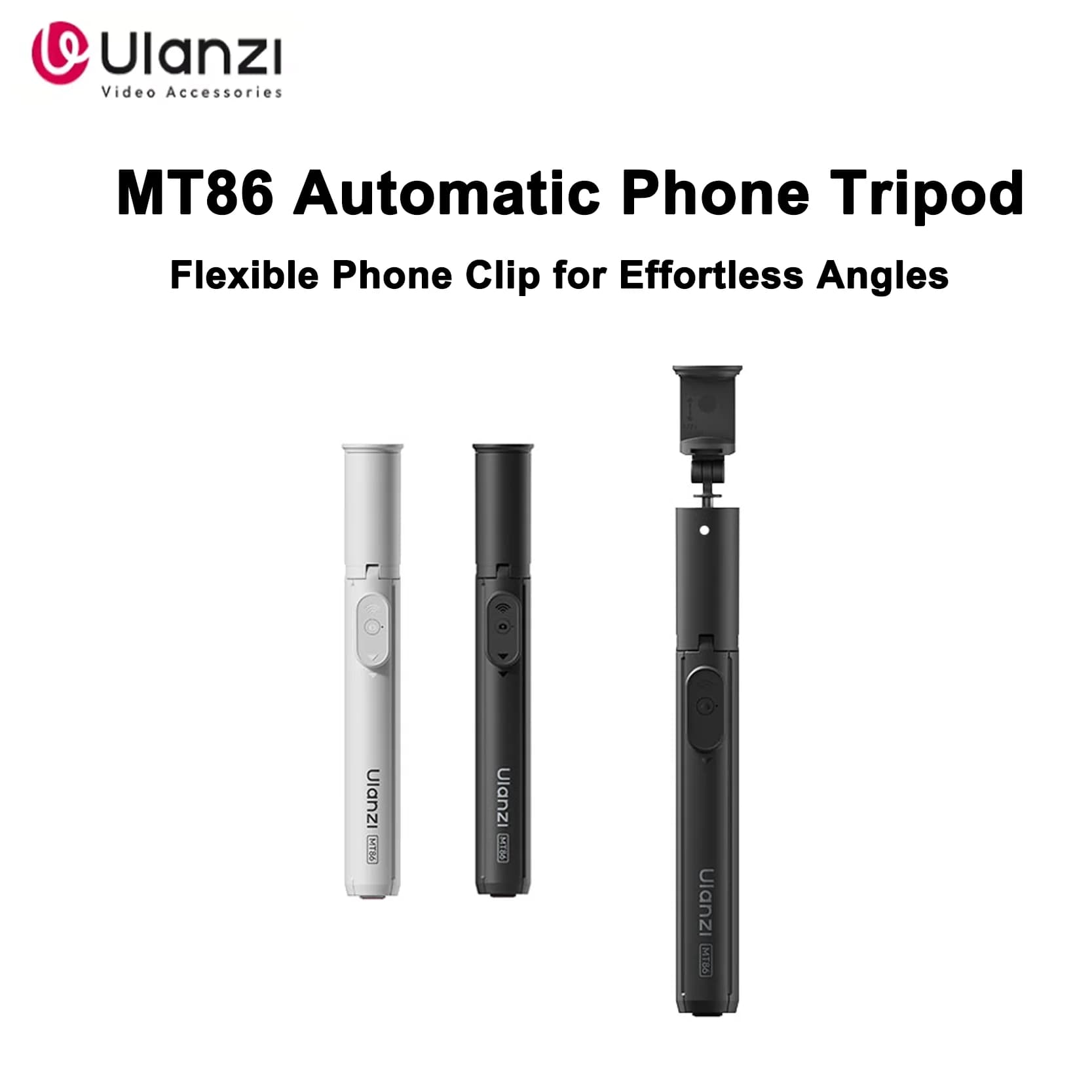 Treppiede selfie stick Ulanzi MT86 con apertura automatica, attacco cold shoe e prolunga da 1,46 m per vlog e live streaming