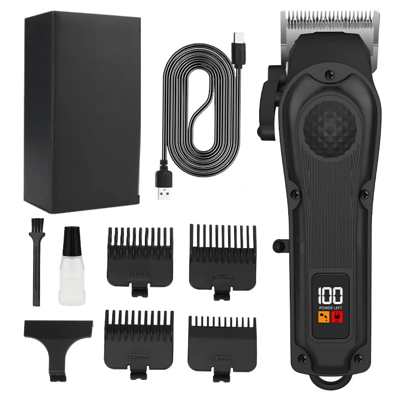 RESUXI Men's High-power Household Hair Clipper Professional Digital Display Hair Trimmer for Hair Salons Hair Cutting Machine