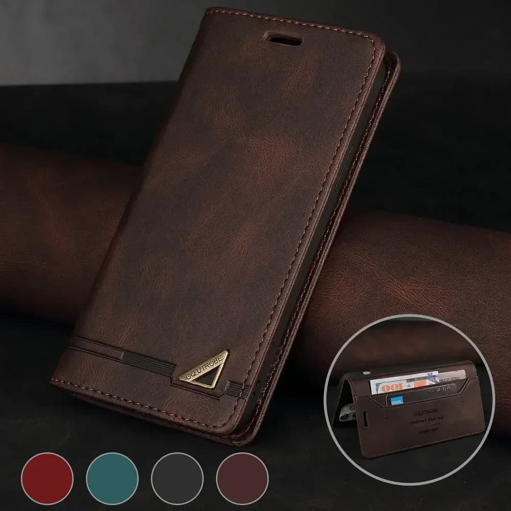 Custodia di Lusso RFID in Pelle a Protezione 360 per Xiaomi Redmi Note 15 14 Pro 5G, Redmi Note 14 Pro Plus, Mi Phone Note14 15 14c 15c