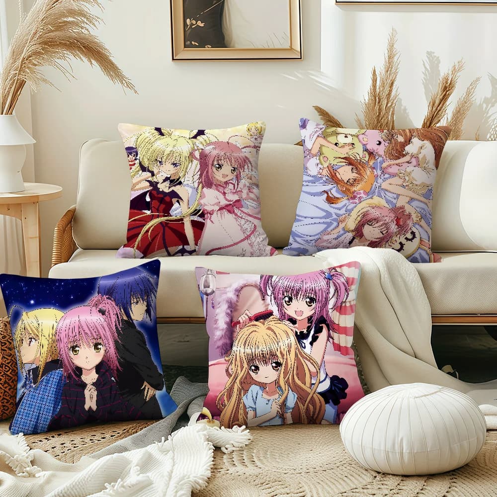 classic anime S-ShugoS C-Chara cute girl Comfortable soft hogar pillowcase for Sofa Living Room Bed Home Decor Protective Covers