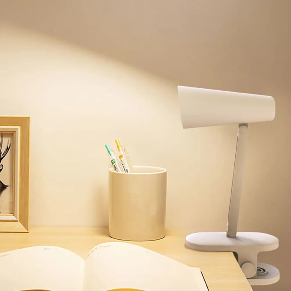 Set di 1 Lampada da Lettura LED Pieghevole Ricaricabile con Clip, Luce da Scrivania per Casa, Studio, Lavoro, Gioielleria e Cura della Pelle