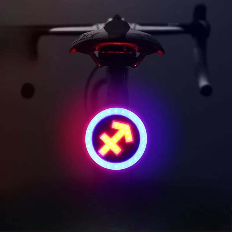 Luci posteriori per bicicletta, luci creative a forma di costellazione, luci di sicurezza per la guida notturna, attrezzatura per mountain bike e bici da strada
