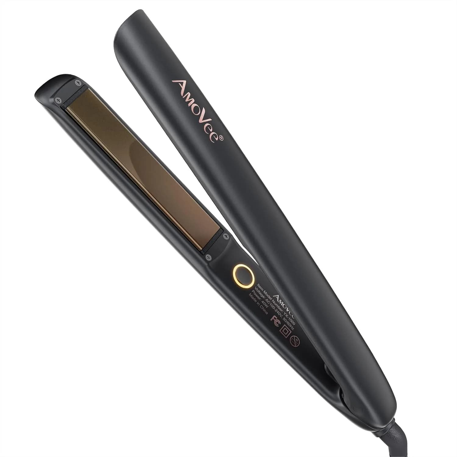 Hair Plate 2-in-1, Lisciante e Arricciacapelli, Heating Rapido in 15 Seconds with Ceramic Tiles for Hair Straight and Setosi