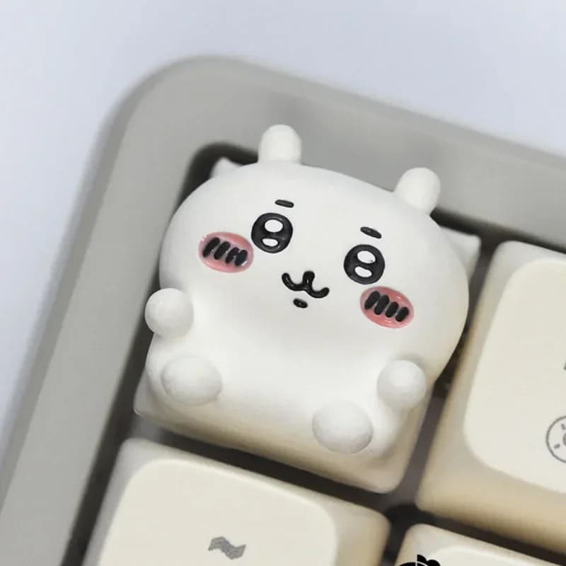 Kawaii Hachiware Chikawa Mechanical Keyboard Cap Anime Usagi Personalized Resin Cute Cartoon Girl Art Keycap Creative Keyboard