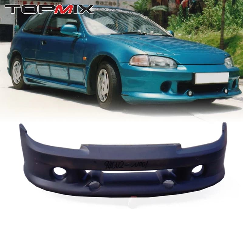 Kit Carrozzeria Stile W per Honda Civic EG (1991-1995) (Paraurti Anteriore, Minigonne Laterali, Paraurti Posteriore, Spoiler Tetto; Adatto per Hatchback e Berlina)
