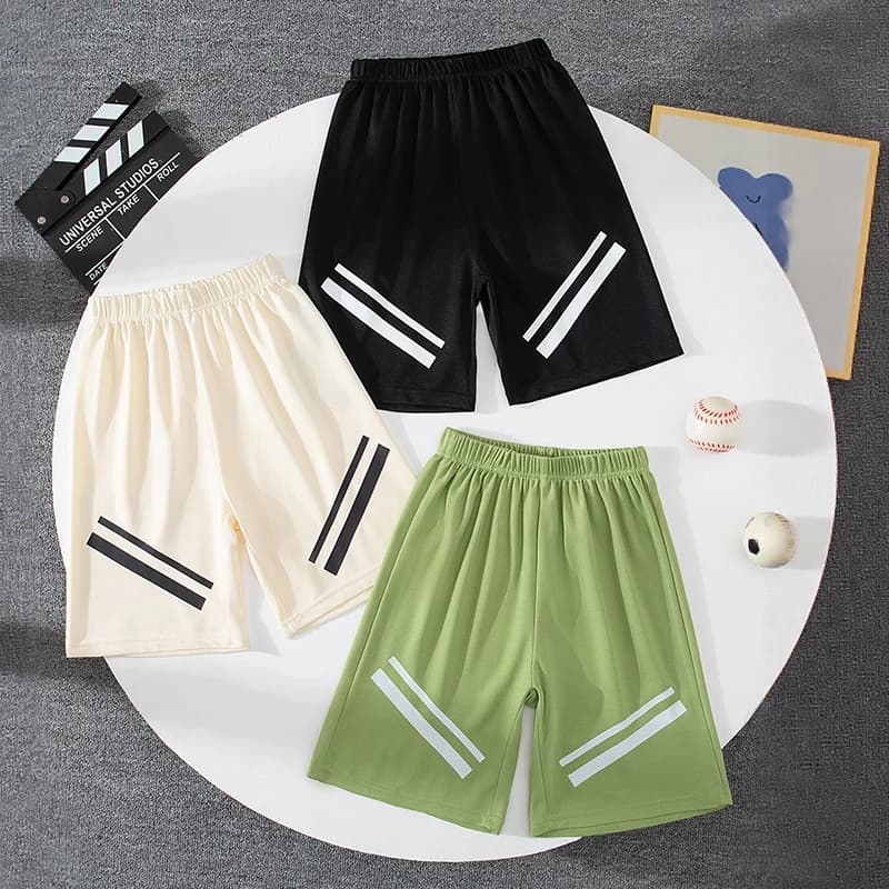 Set di 3 pezzi di pantaloncini estivi multicolor per bambini, ad asciugatura rapida e traspiranti, per ragazzi e ragazze, pantaloni sportivi casual