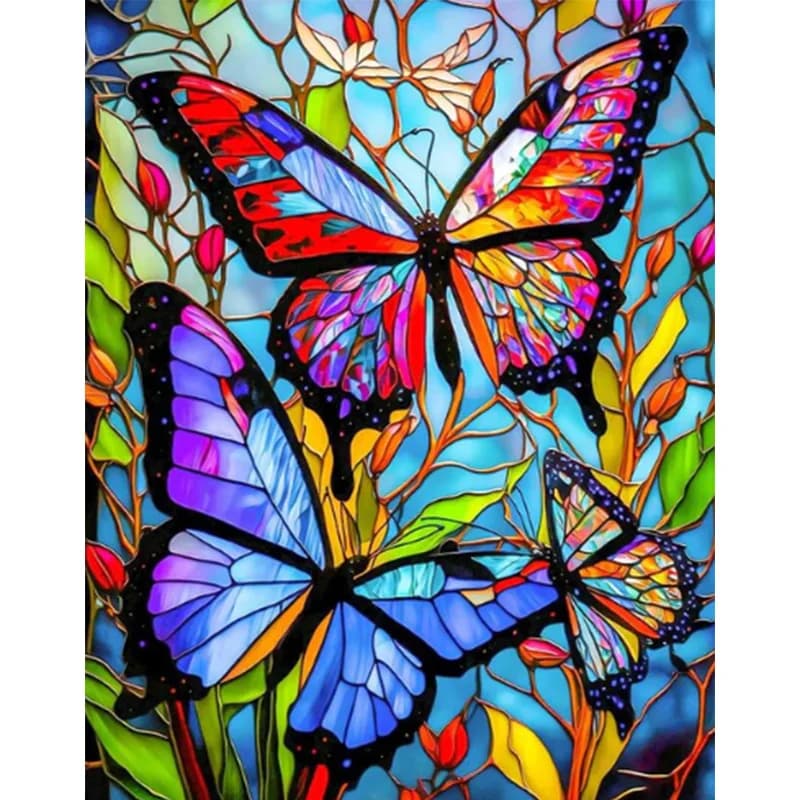 AB diamante punto croce farfalle colorate 5D fai da te diamante ricamo strass pittura pittura diamante