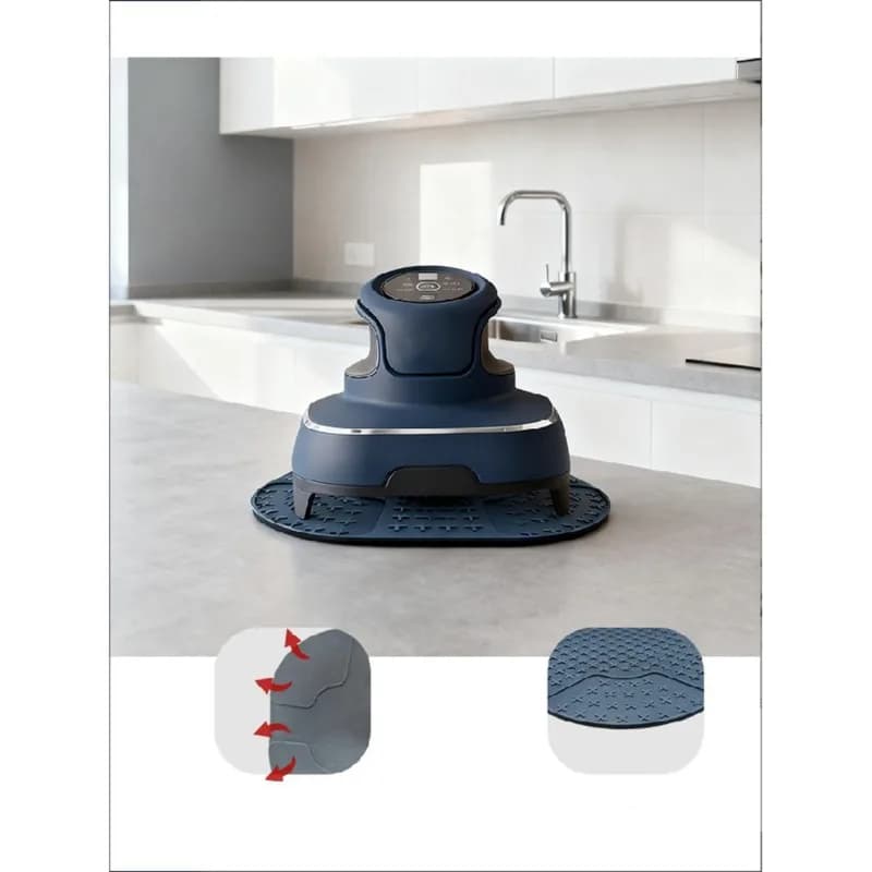N04R Air Fryer Trivet Dishwasher-Safe Silicone Heat-Resistant Hot Pad Pot Holder Accessories Kitchen Storage