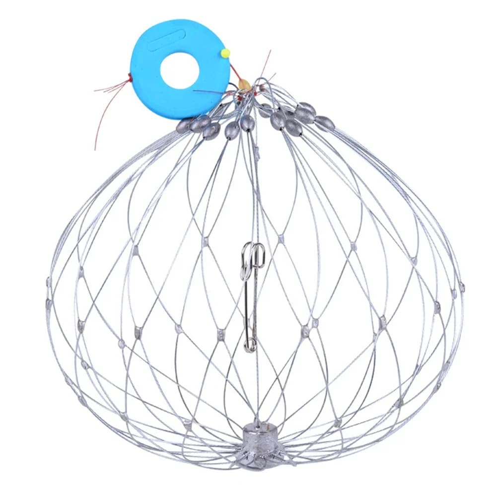 Rete da pesca pesca trappola per granchi rete per gamberi Catcher chiusura automatica aperta filo gabbia per granchi di pesce 16/20 fili gabbia per granchi di pesce