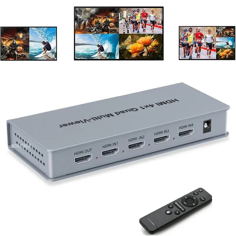 4x1 HDMI Multi-viewer 1080P ingresso a 4 canali HDMI Multiviewer 4x1 Quad Screen Segmentation Splitter interruttore senza saldatura PS4 PC a TV