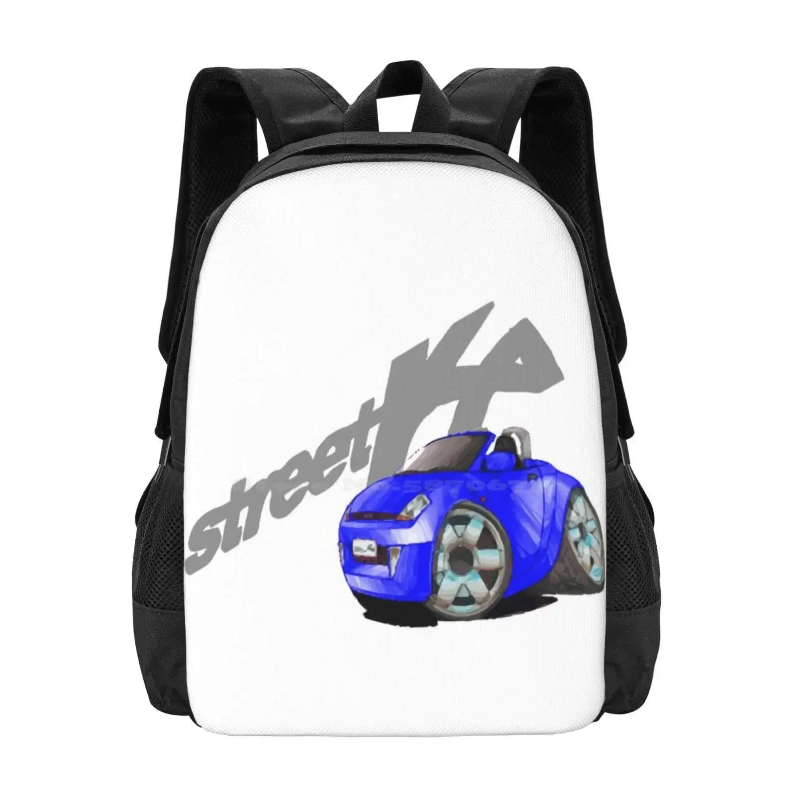 Blue Streetka Backpack For Student School Laptop Travel Bag Streetka Convertible Blue