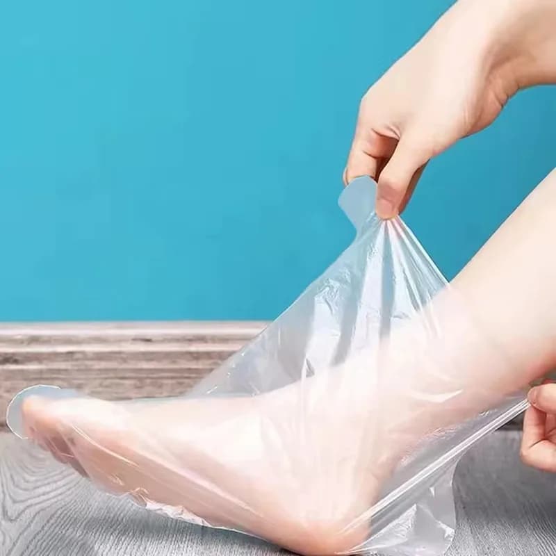 Kit per maschera per piedi monouso da 100/200/300 pezzi - Pellicola di plastica ispessita, idratante, impermeabile, trasparente per la cura dei piedi a casa