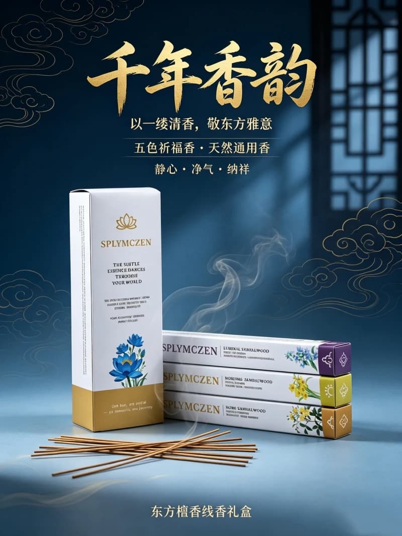 6 Colors Oriental Incense Sticks, Natural Sandalwood Tibetan Incense for Meditation Yoga Home Fragrance Aromatherapy