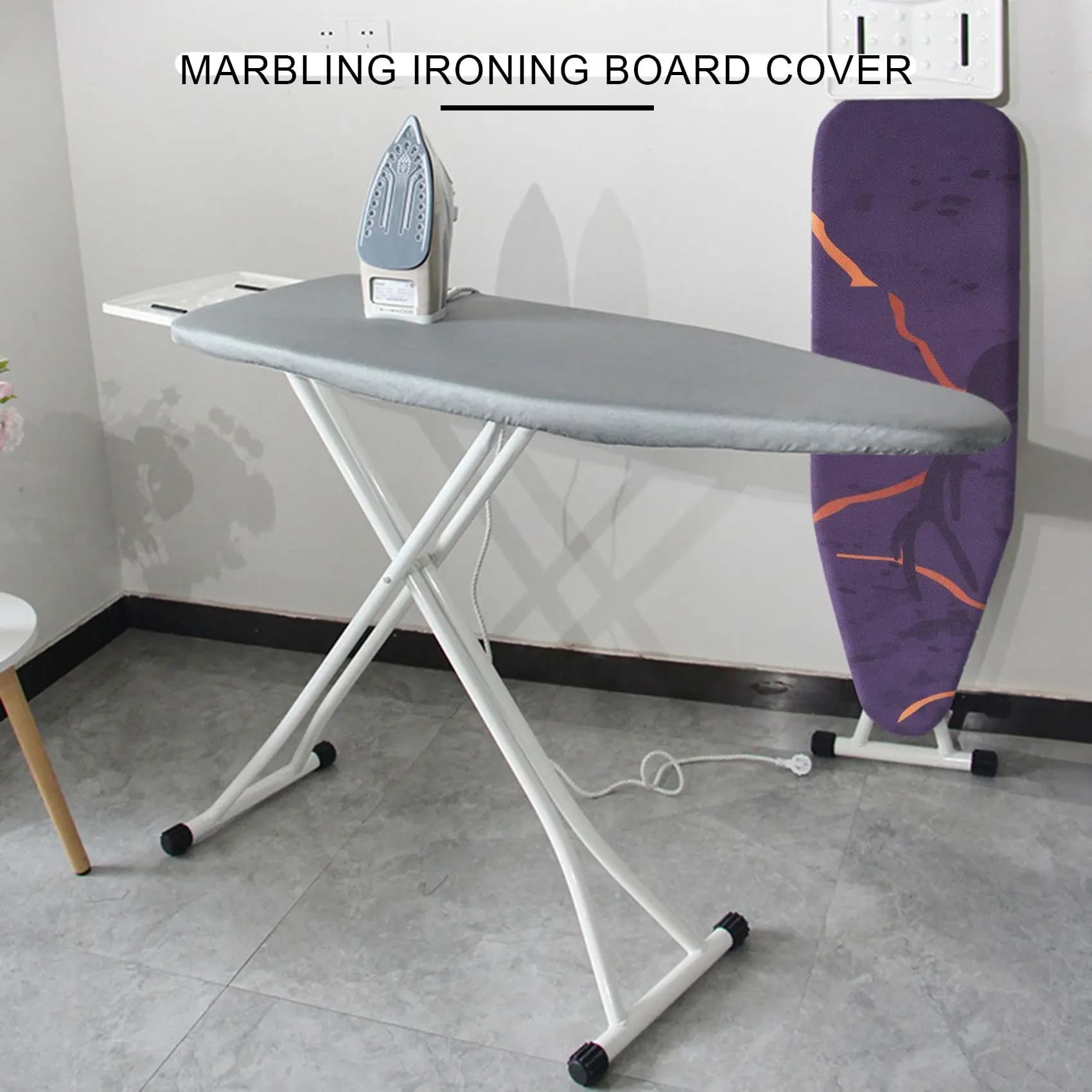 BAAR-140X49cm Tessuto Marmorizzazione Ferro da stiro Copertura Protettiva Pressa Ferro Pieghevole Per Stiratura Panno Guard Proteggi Indumento delicato