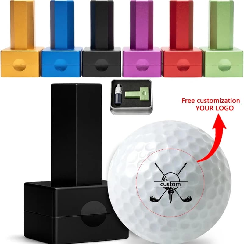 Timbro Personalizzato Impermeabile per Palline da Golf con Testo e Motivo Divertente, Accessorio Regalo per Amanti del Golf