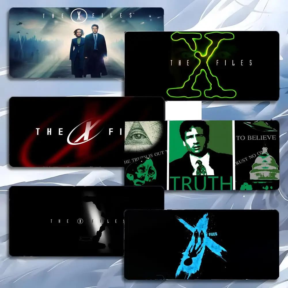 Mysterious Classic Show T-The X-Files Mousepad grande per gaming con bordo rinforzato, tappetino da scrivania per PC